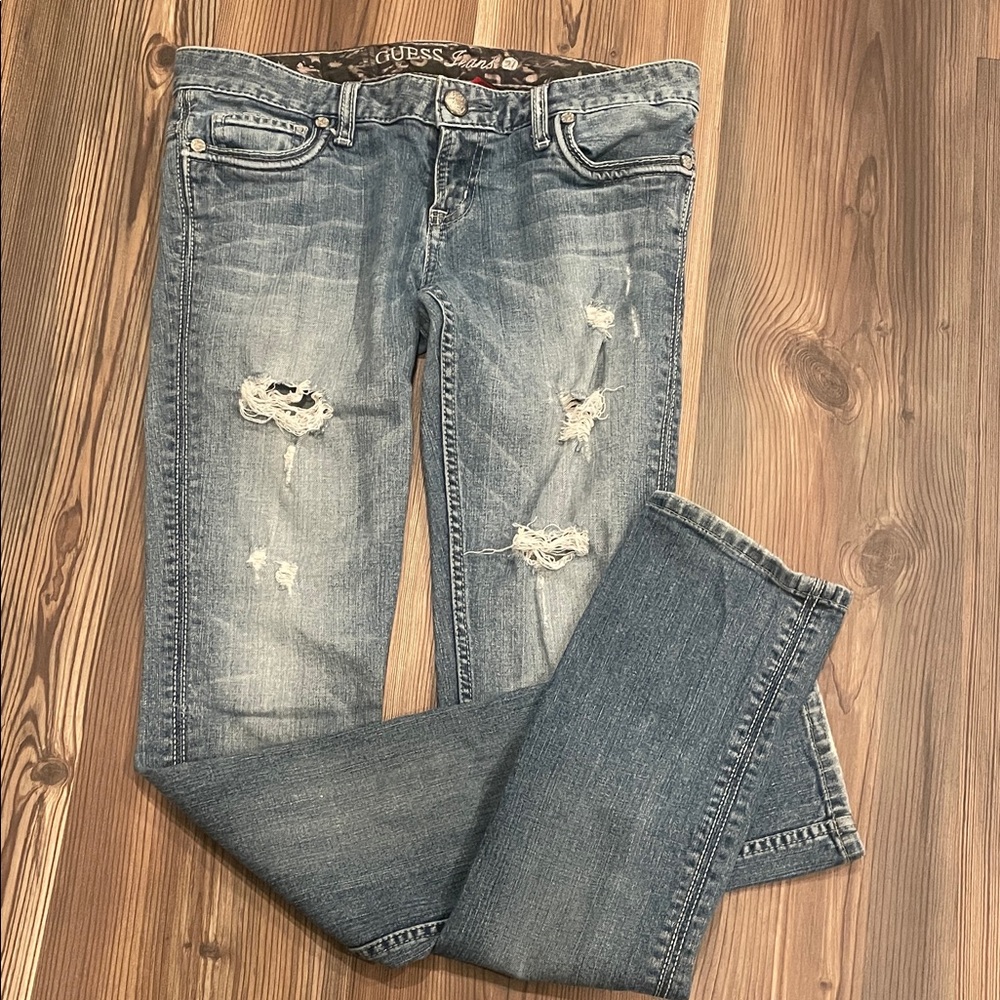 Guess Foxy Straight leg Distressed Jeans
